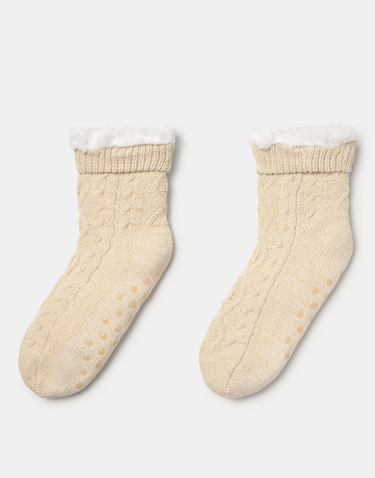 Calzini in ciniglia con fodera in sherpa