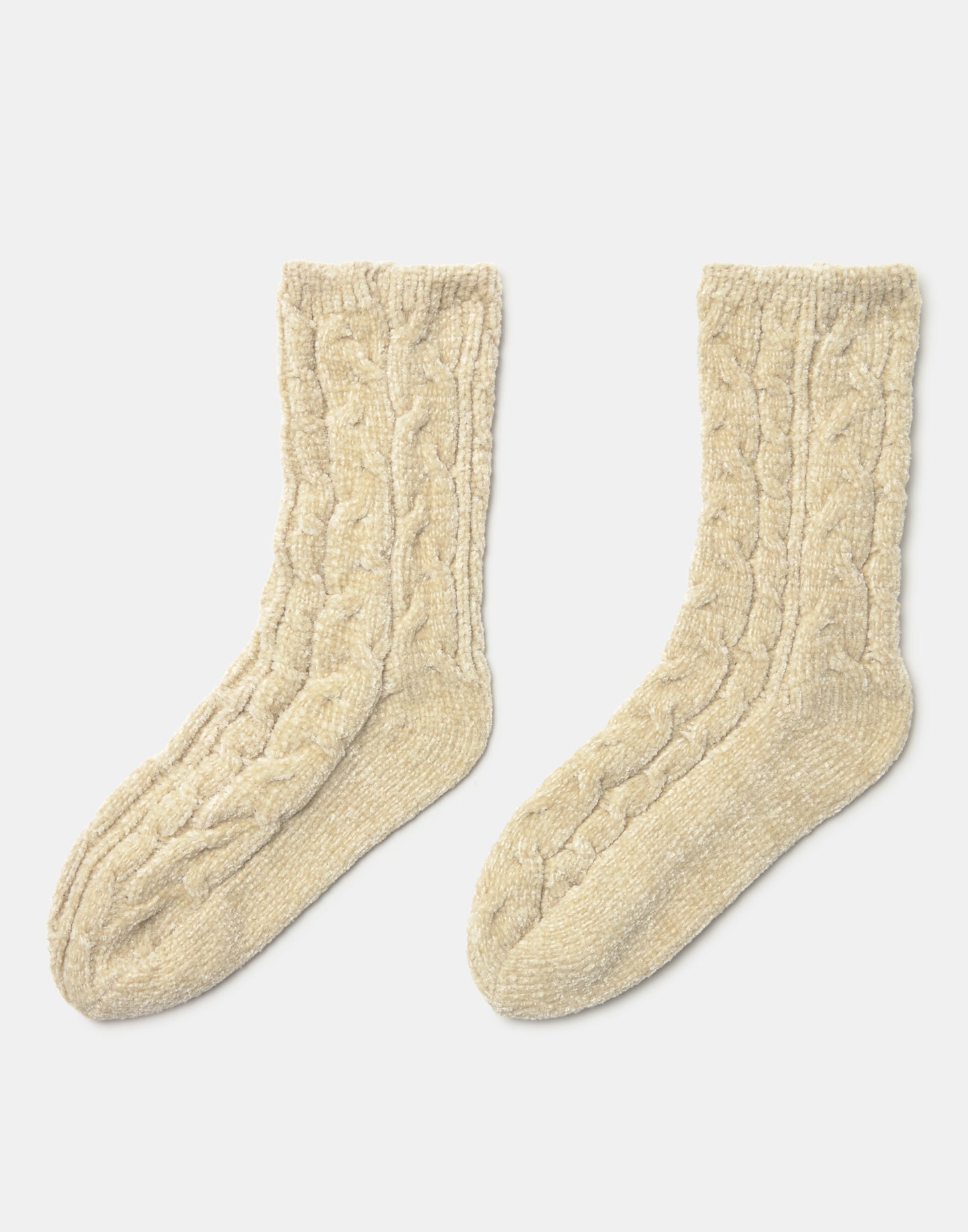 Calzini a treccia in ciniglia