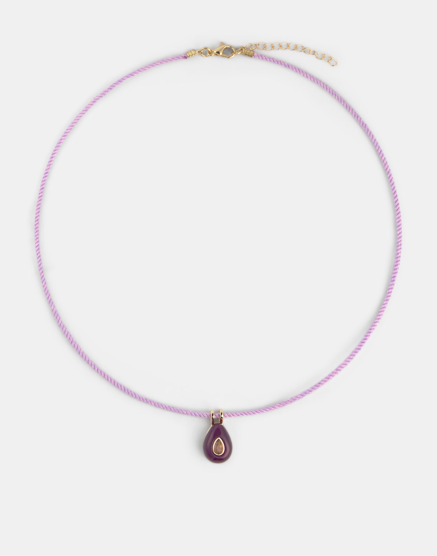 Collar charm piedra diamante