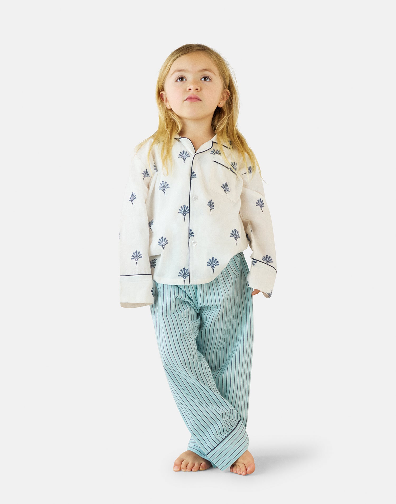 Palm Stamp Kids Pajamas
