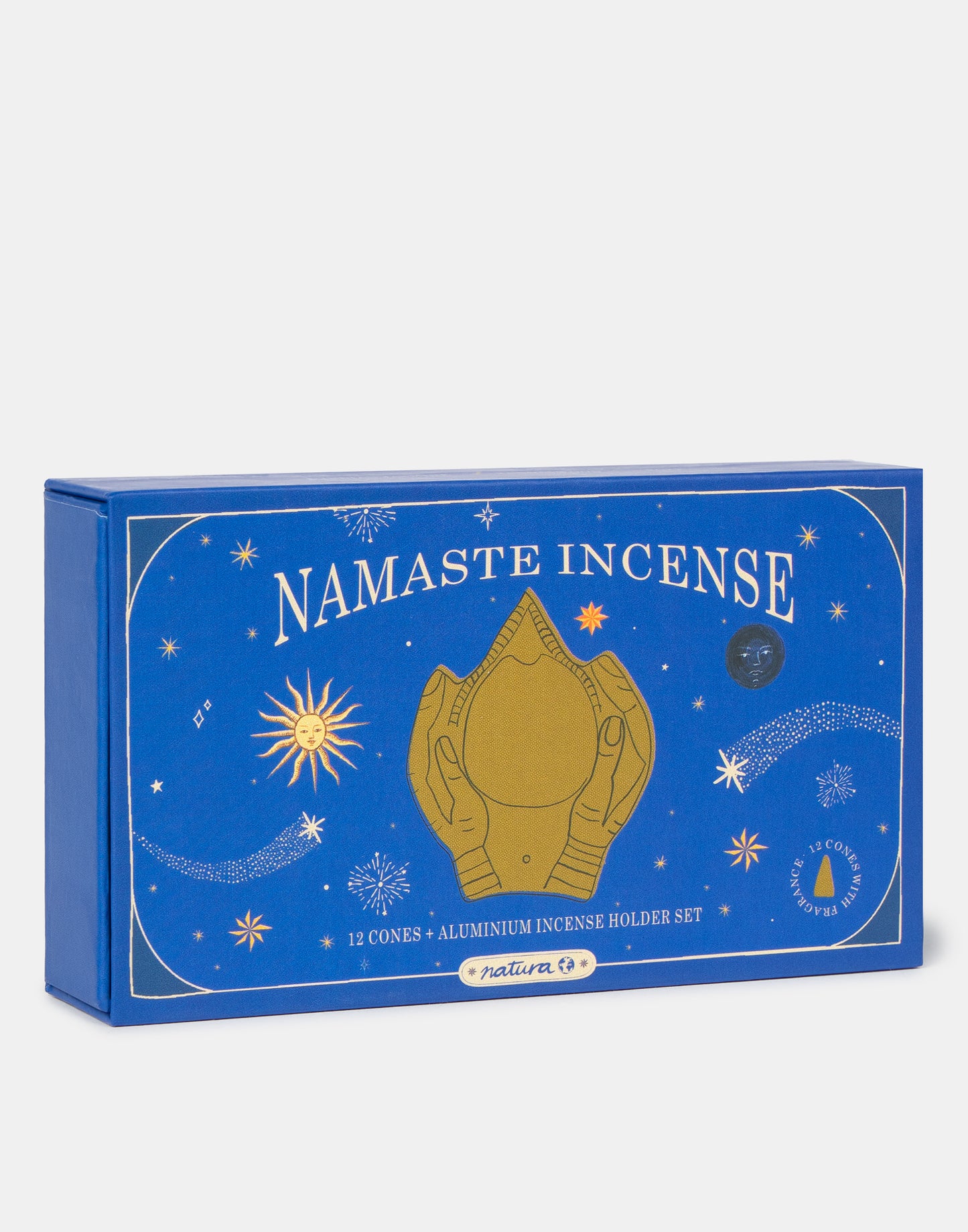 Coffret d’encens avec 12 cônes et base