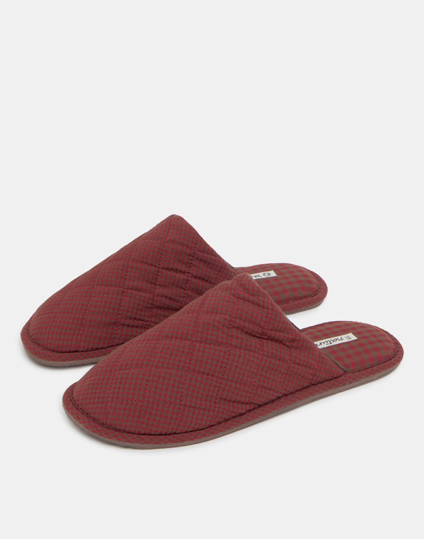 Zapatilla abierta cuadros