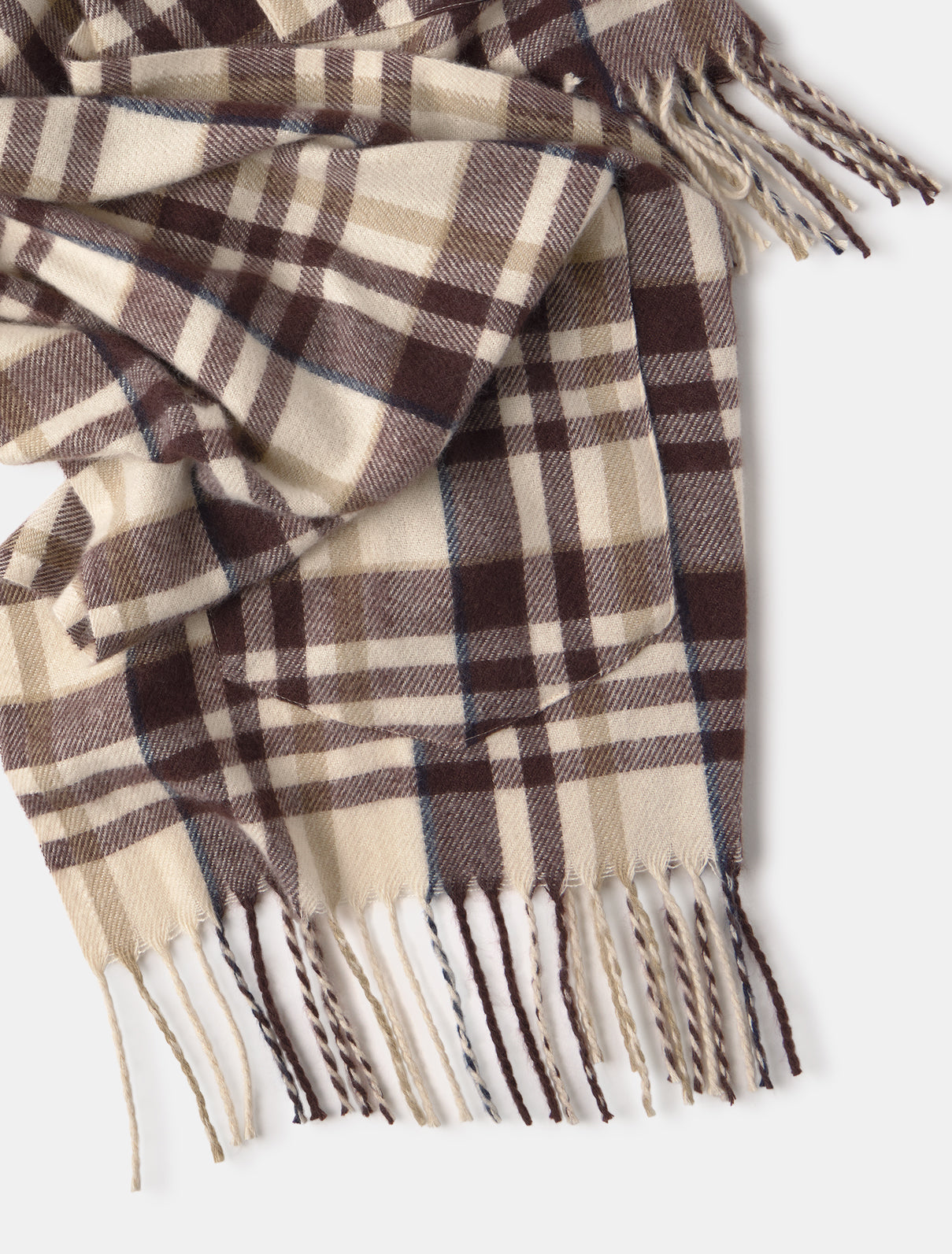 Bufanda a cuadros con bolsillos