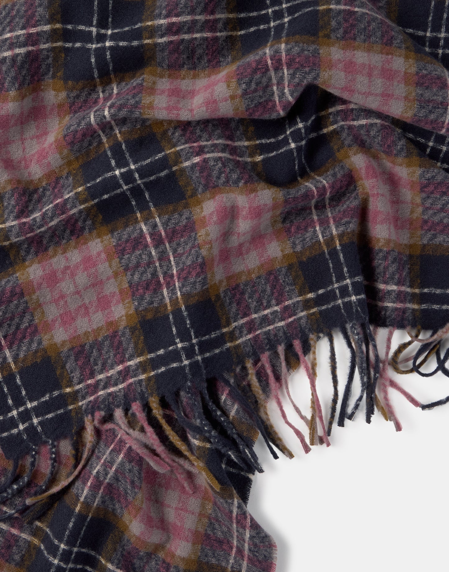 Bufanda fina cuadro malva