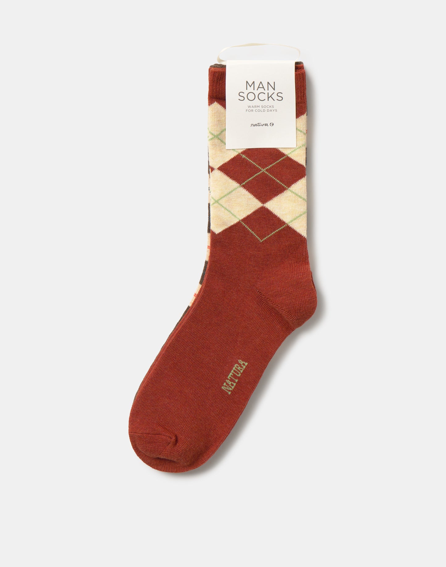 Pack of 2 men’s socks with diamonds and checks