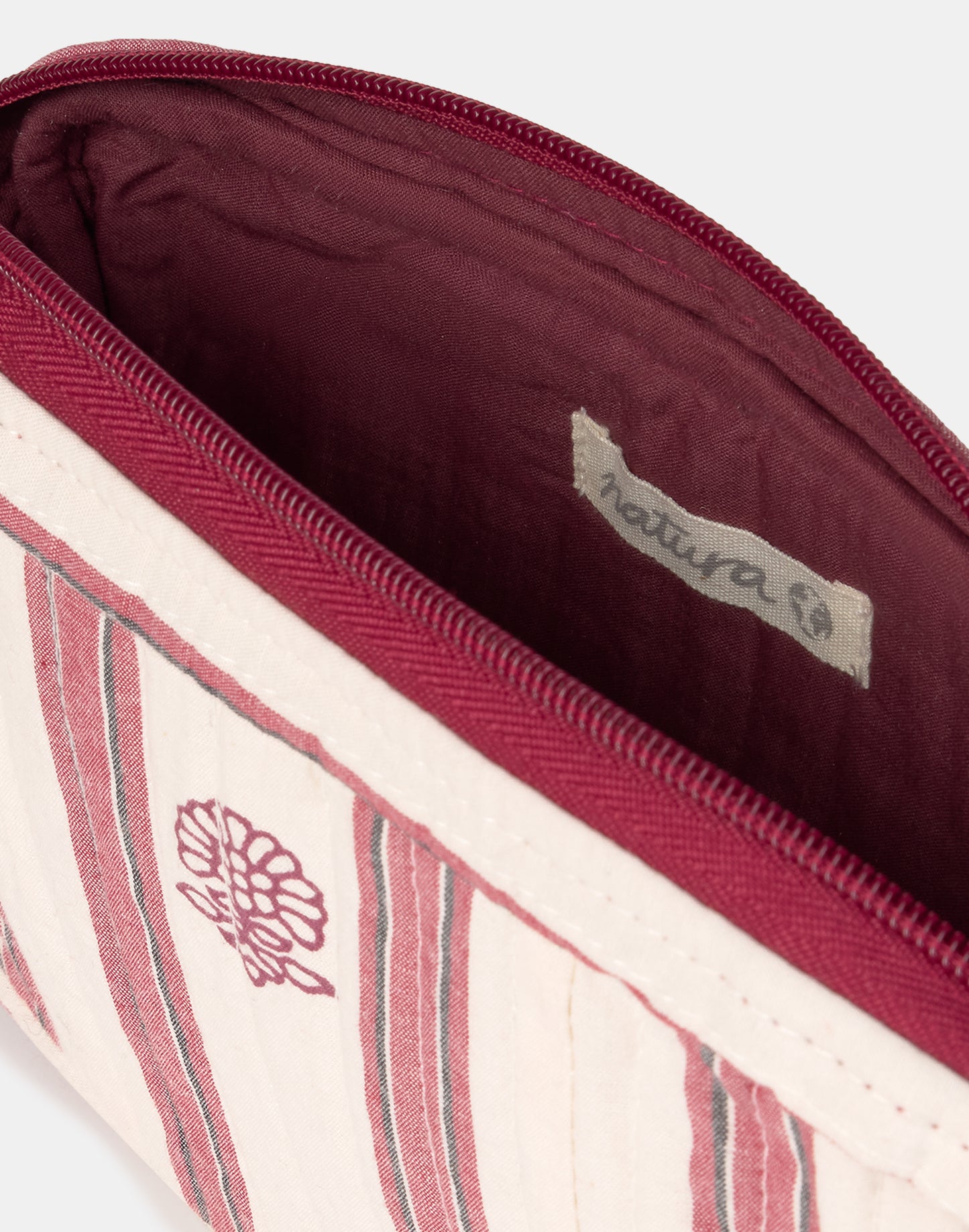 Kulturtasche Jaya mit Blumenstreifen