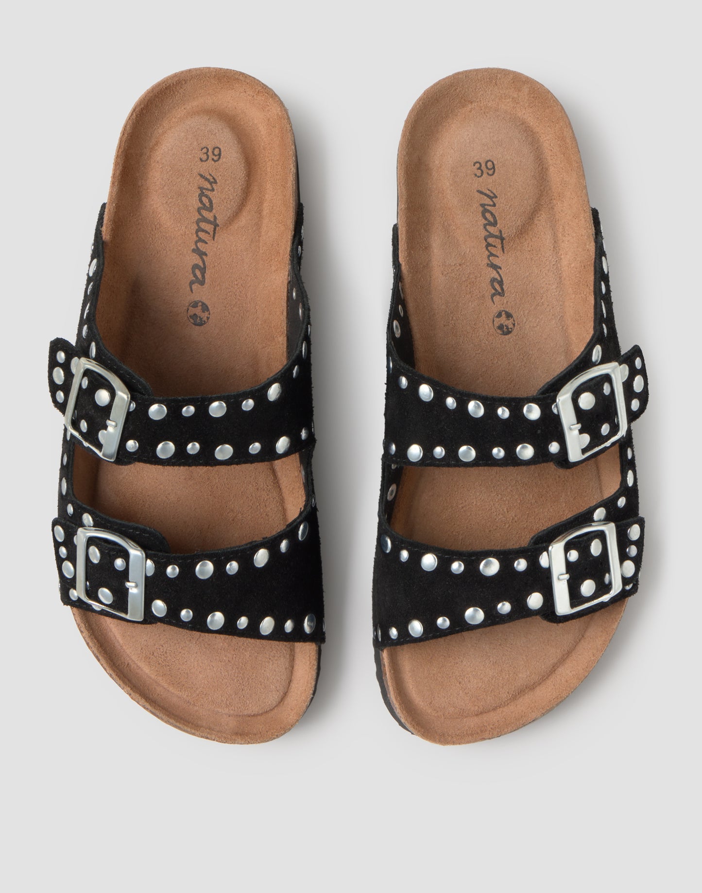 Double Buckle Ergonomic Sandal with Studs