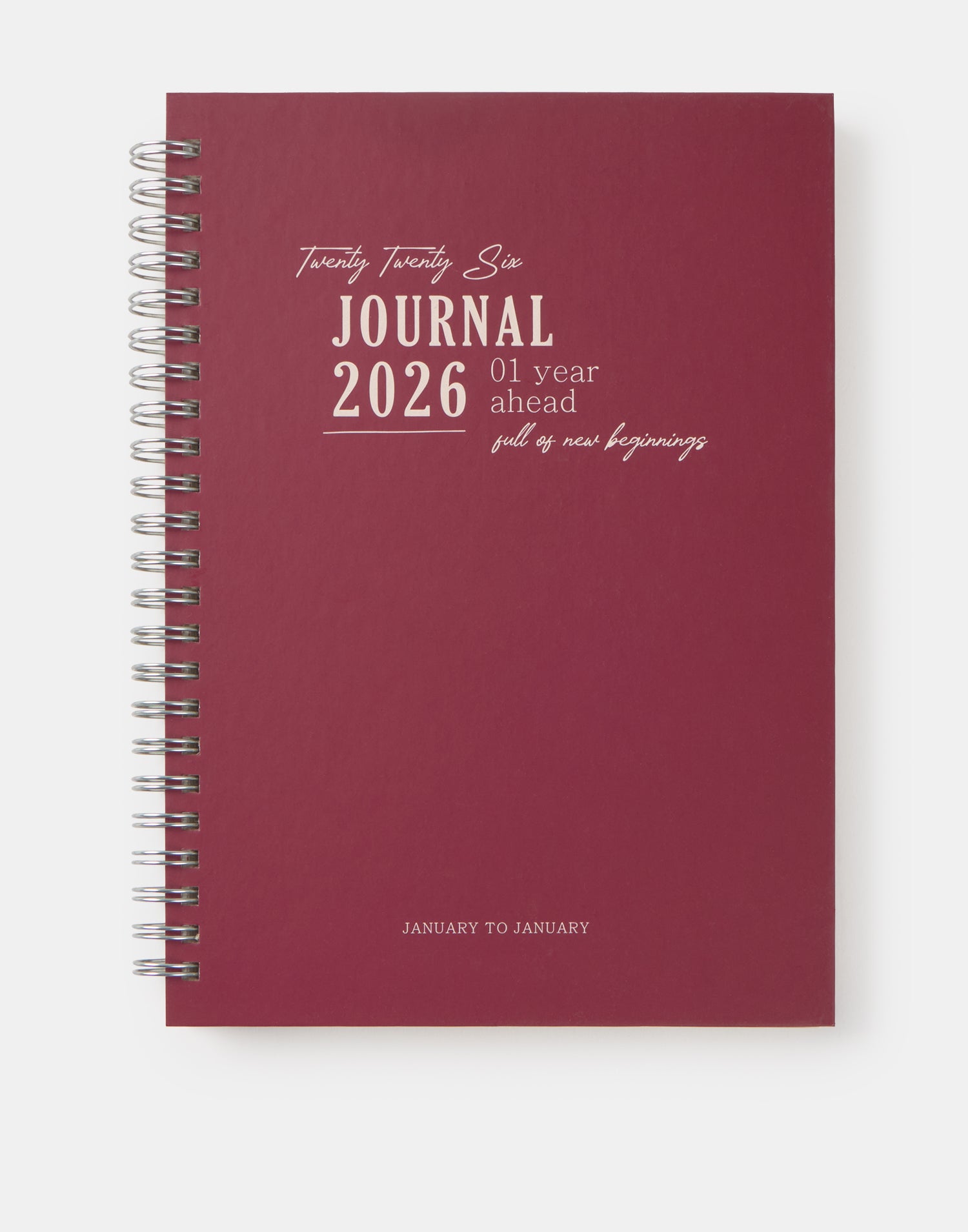 Agenda Semanal 2026 Kokonote - Vista Semana Horizontal A5, Tela Burdeos, Con Marcapáginas Y Secciones Prácticas