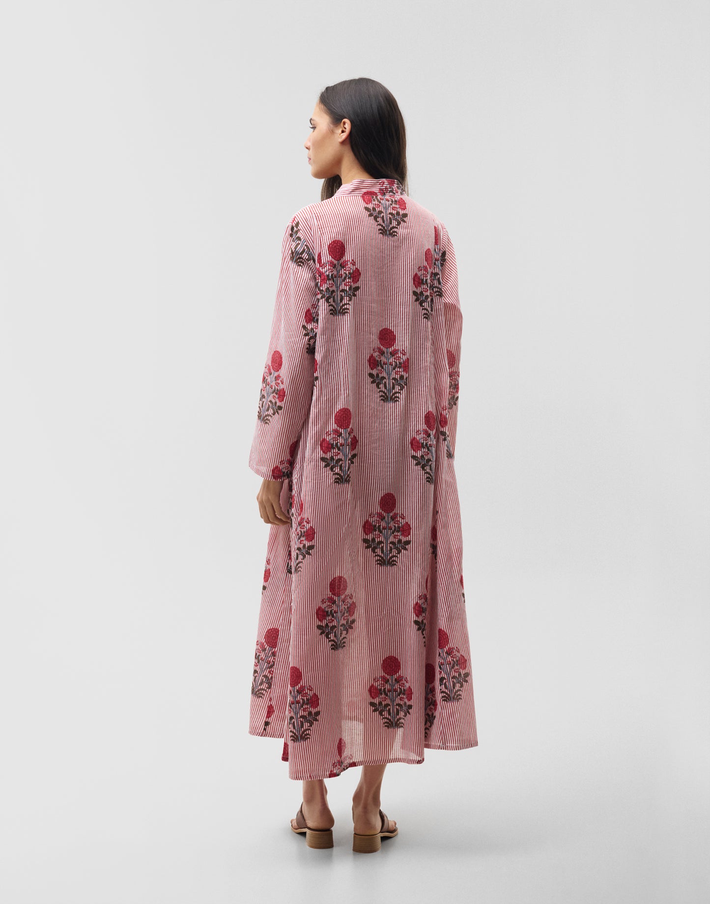 Robe rosette bordeaux