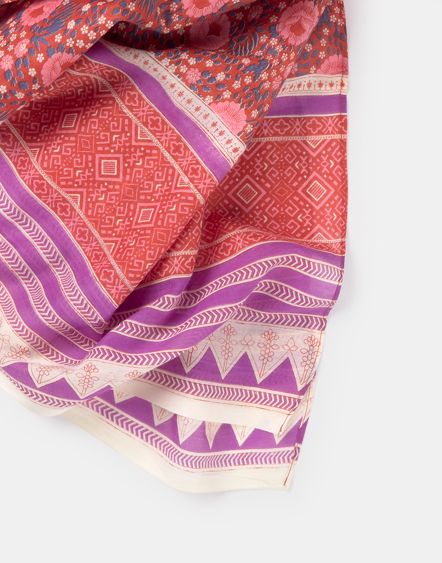 Pareo print cenefa lila