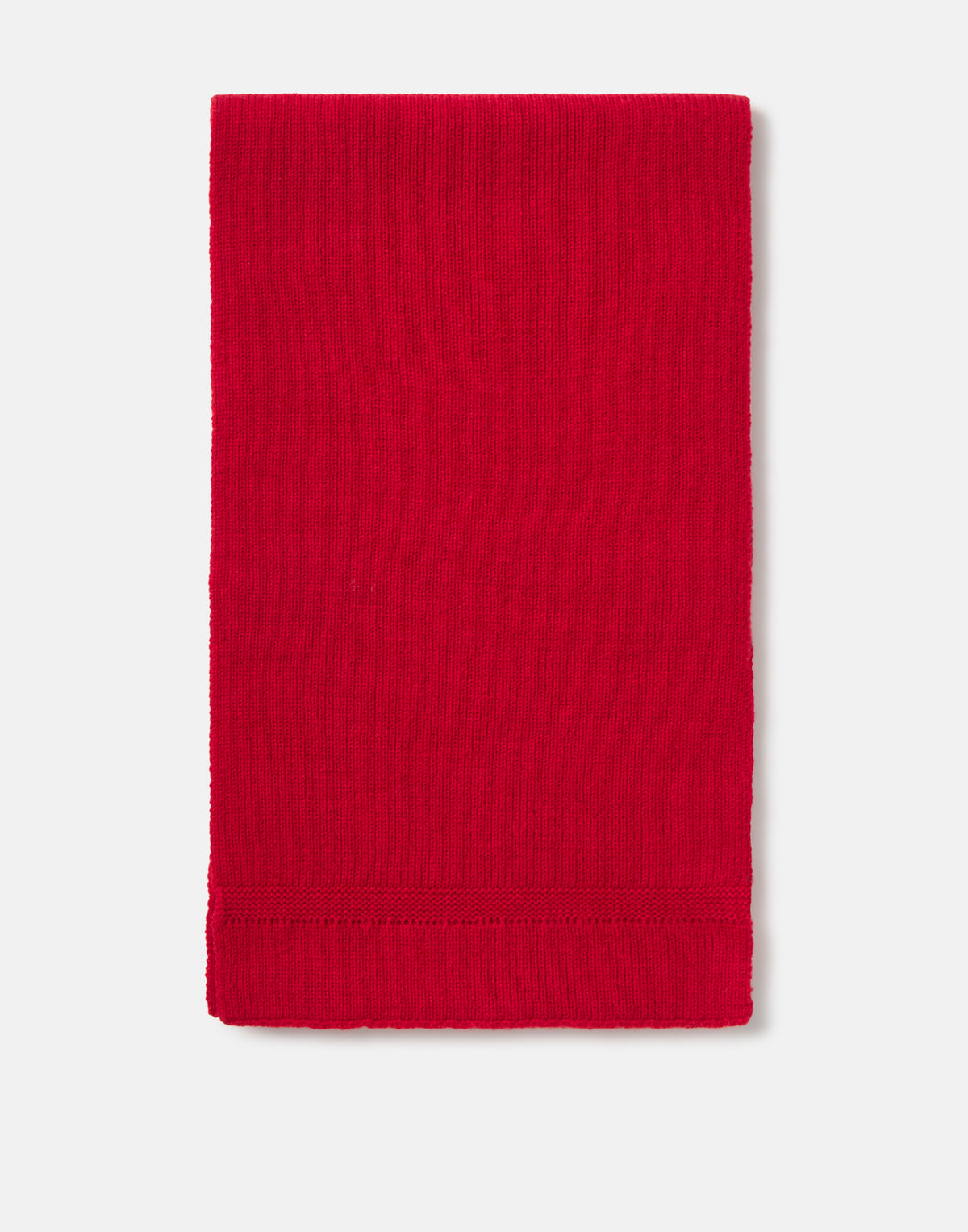 Roter Strickschal
