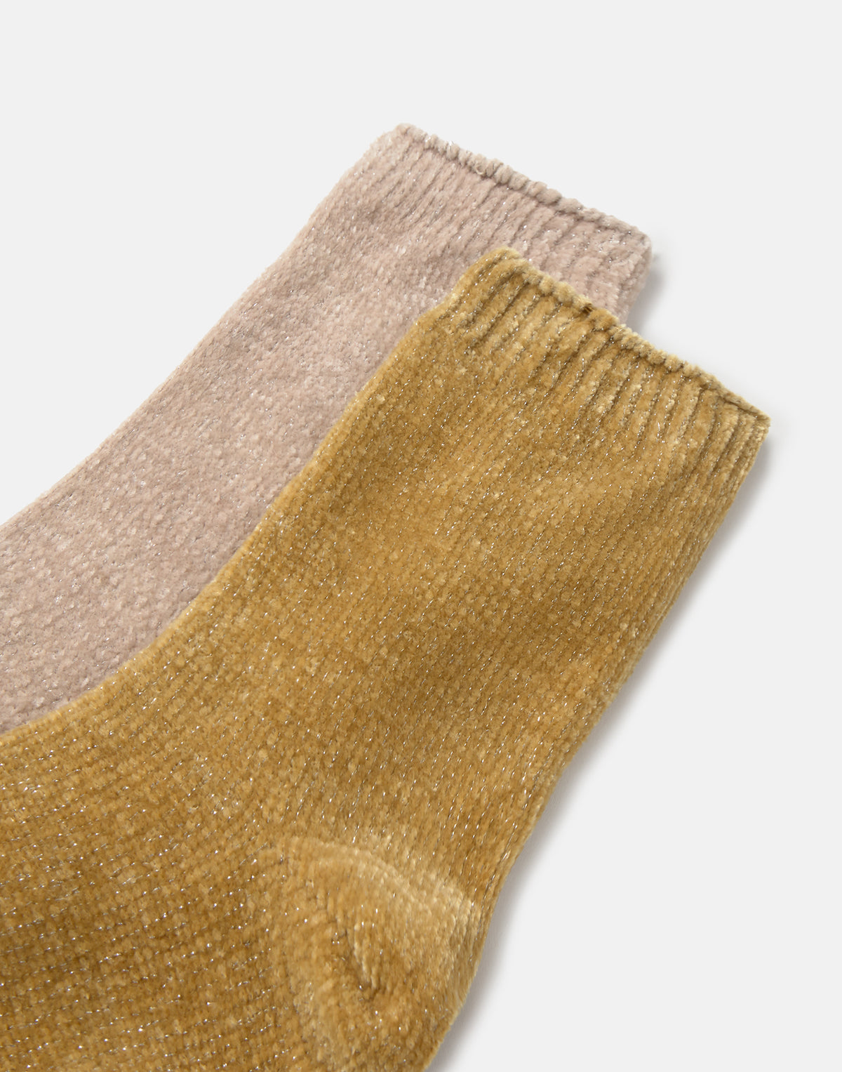 Set 2 calcetines chenilla lurex