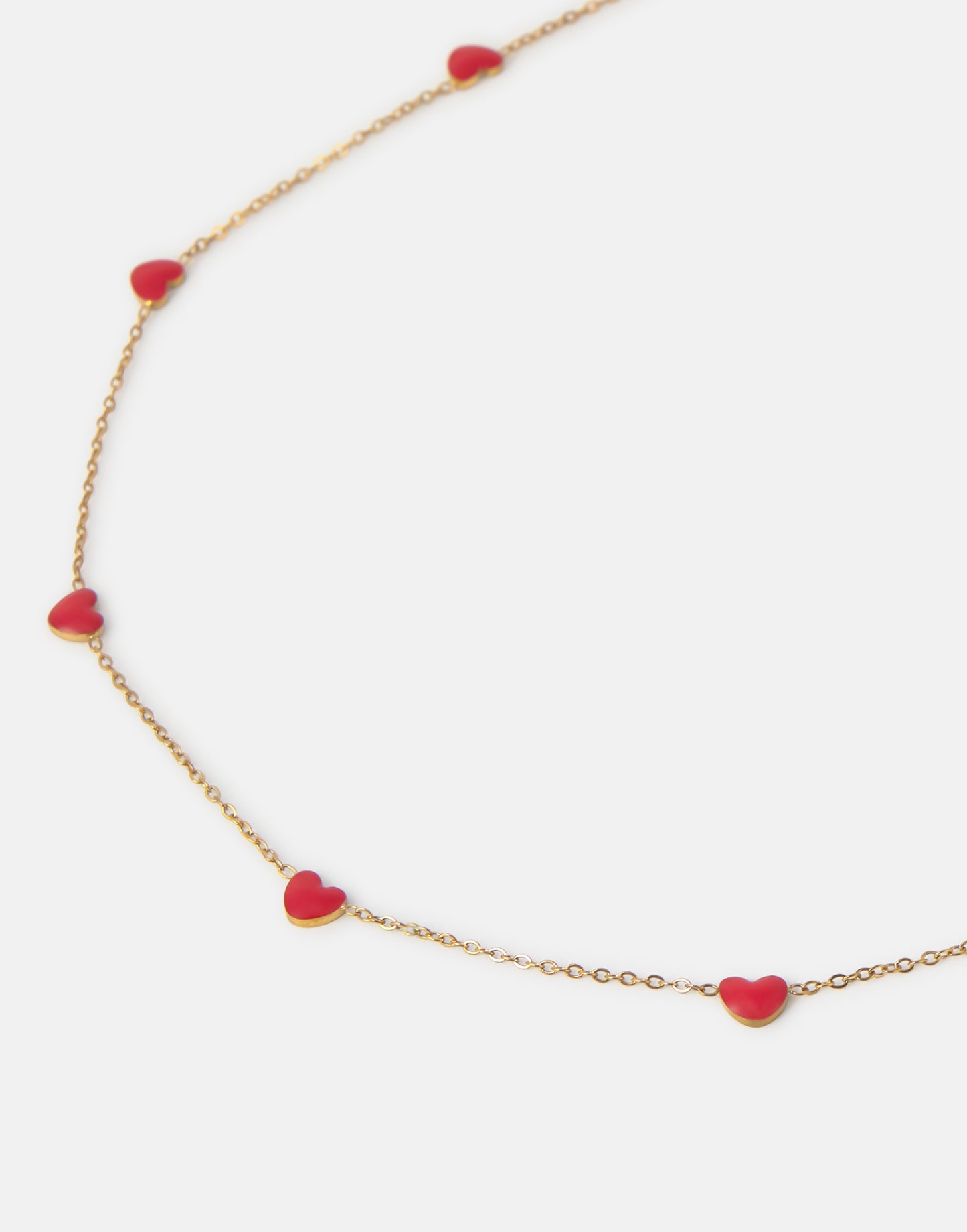 Collar corazones enamel