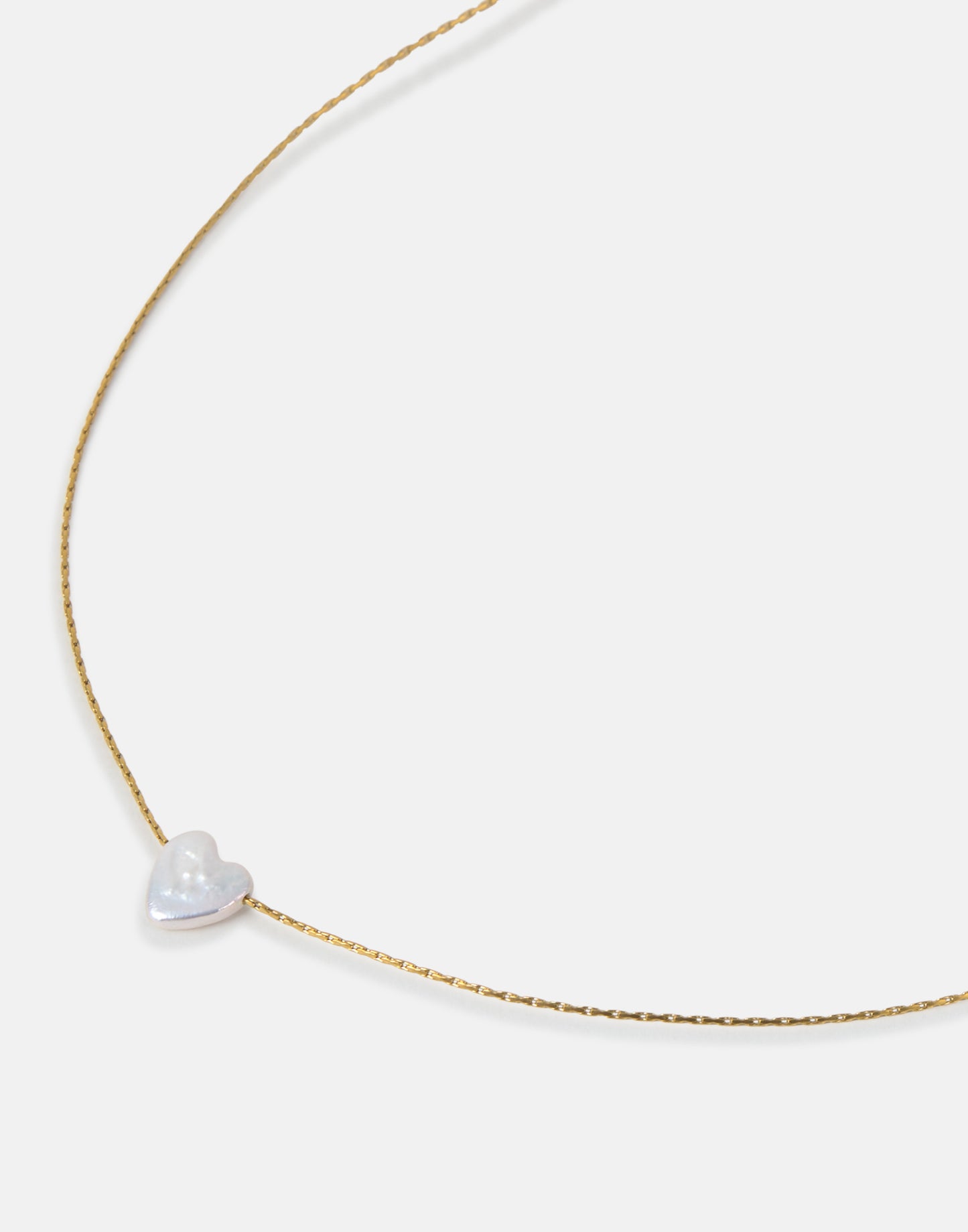 Collar corazón nacarado
