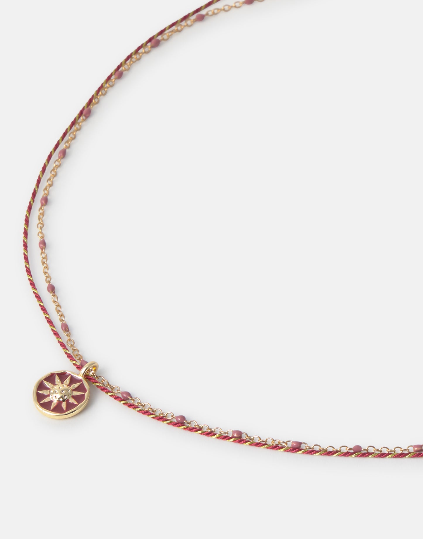 Collar doble charm enamel