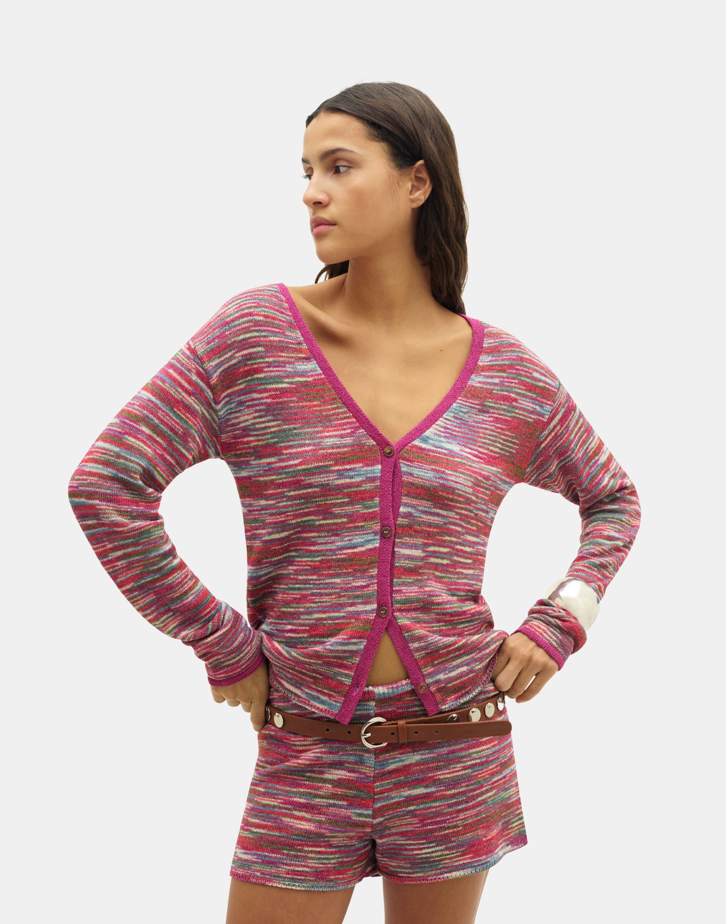 Cintura in pelle con monete