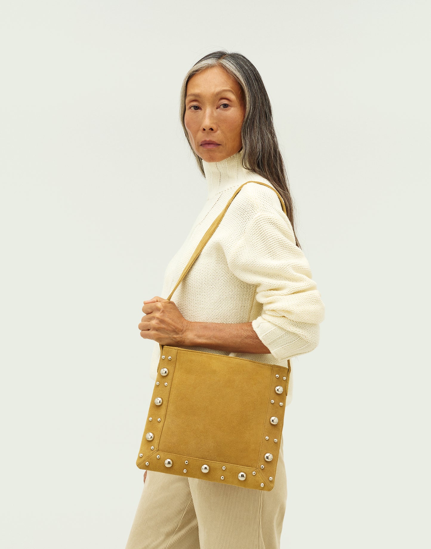 Bandolera piel Studs