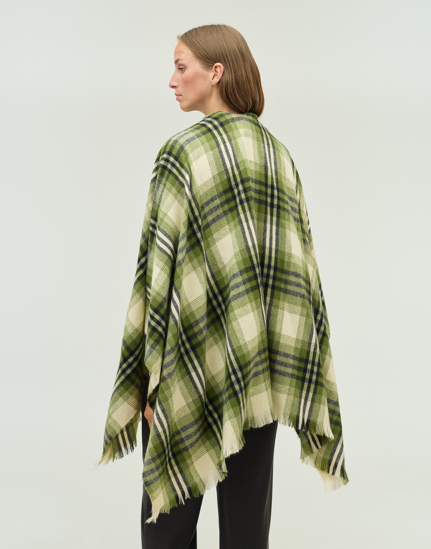 Poncho à carreaux