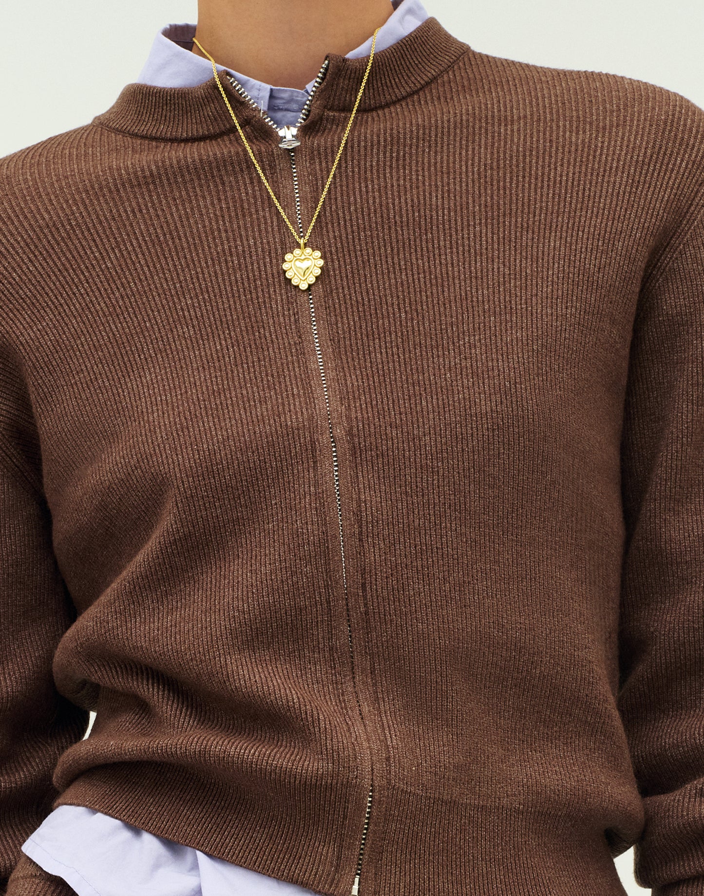 Collar corazón labrado