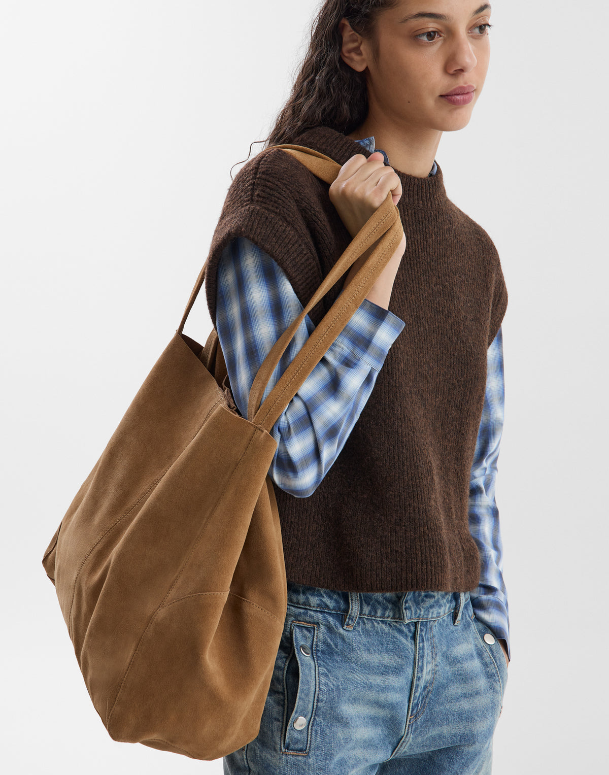 Borsa in pelle Maxishopper