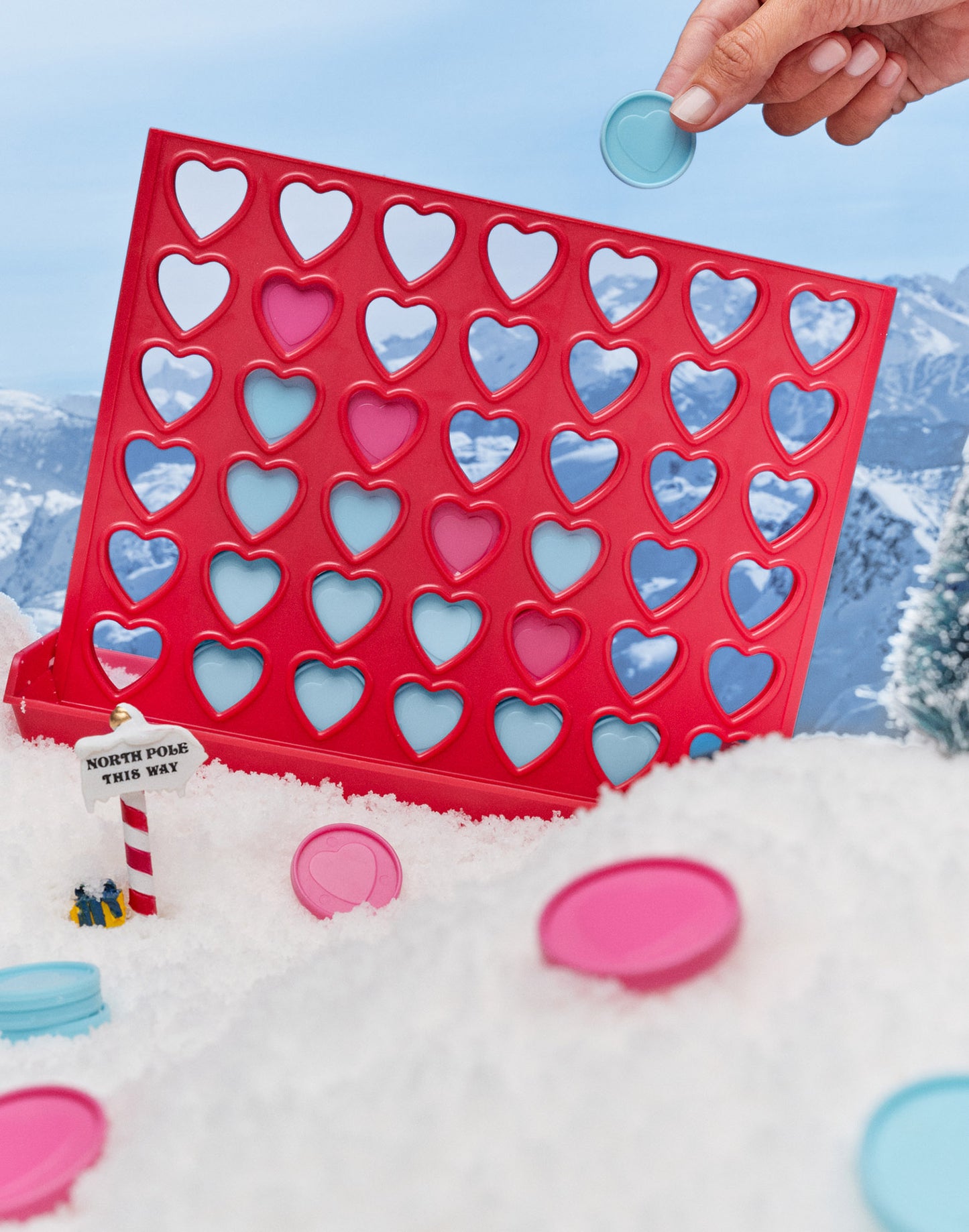 Juego 4 en raya corazones