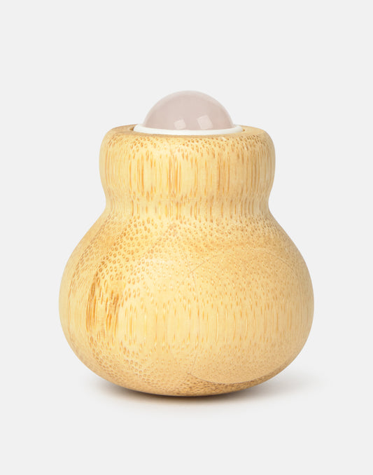 Rose quartz roll-on massager