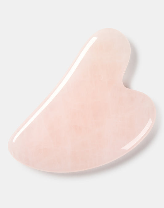 Piedra gua sha cuarzo rosa