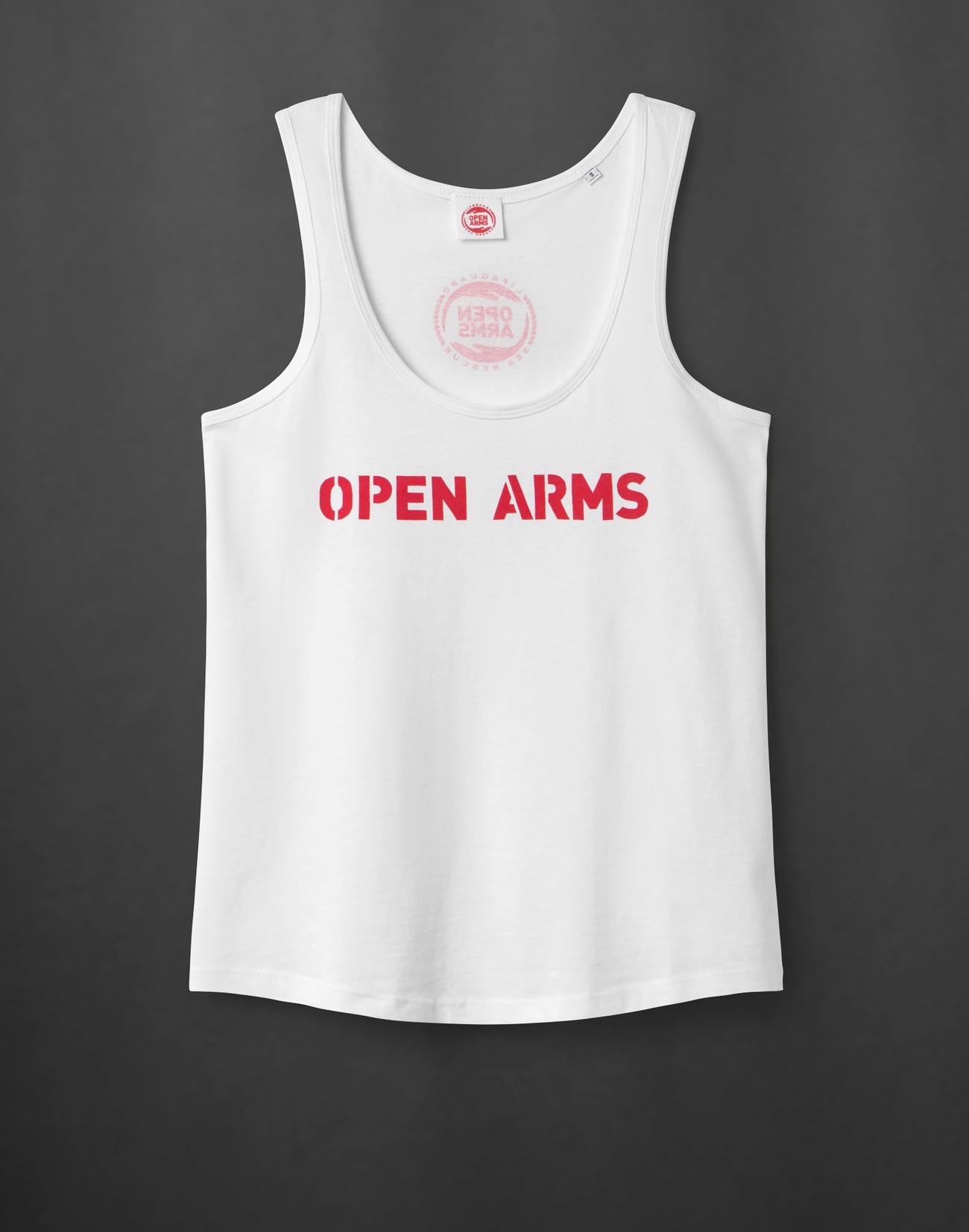 Top blanco sin mangas Open Arms