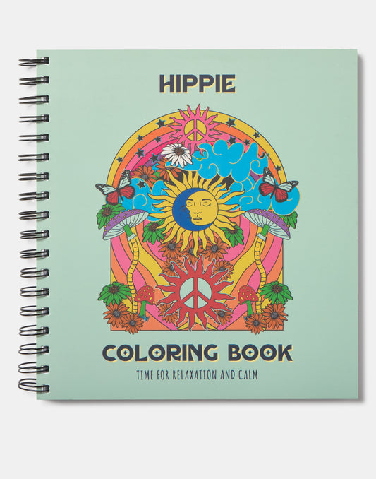 Libro para pintar hippie