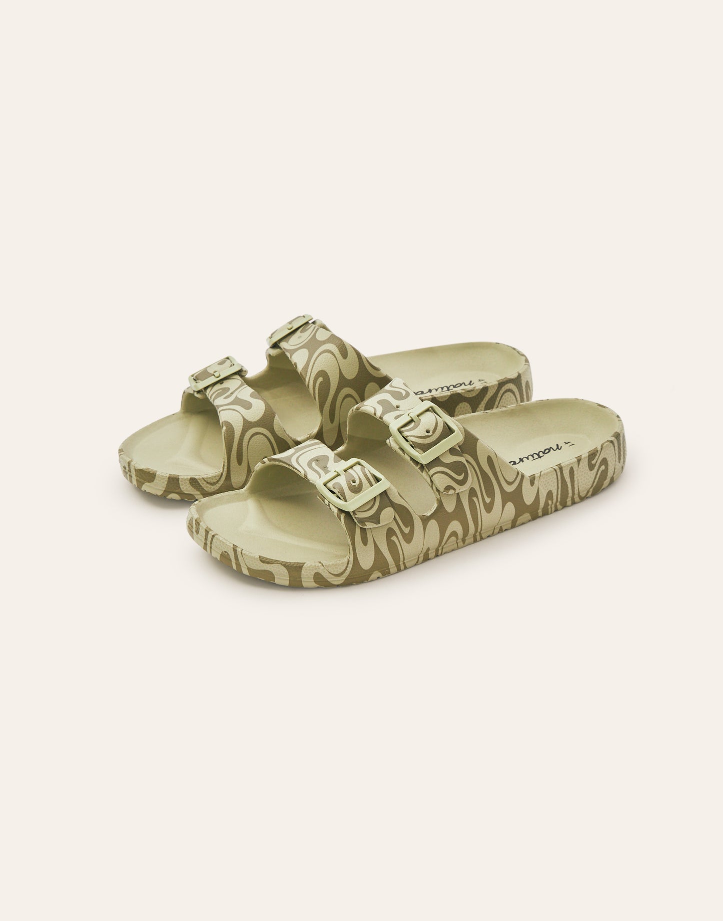 Doppelriemen-Sandale mit Print