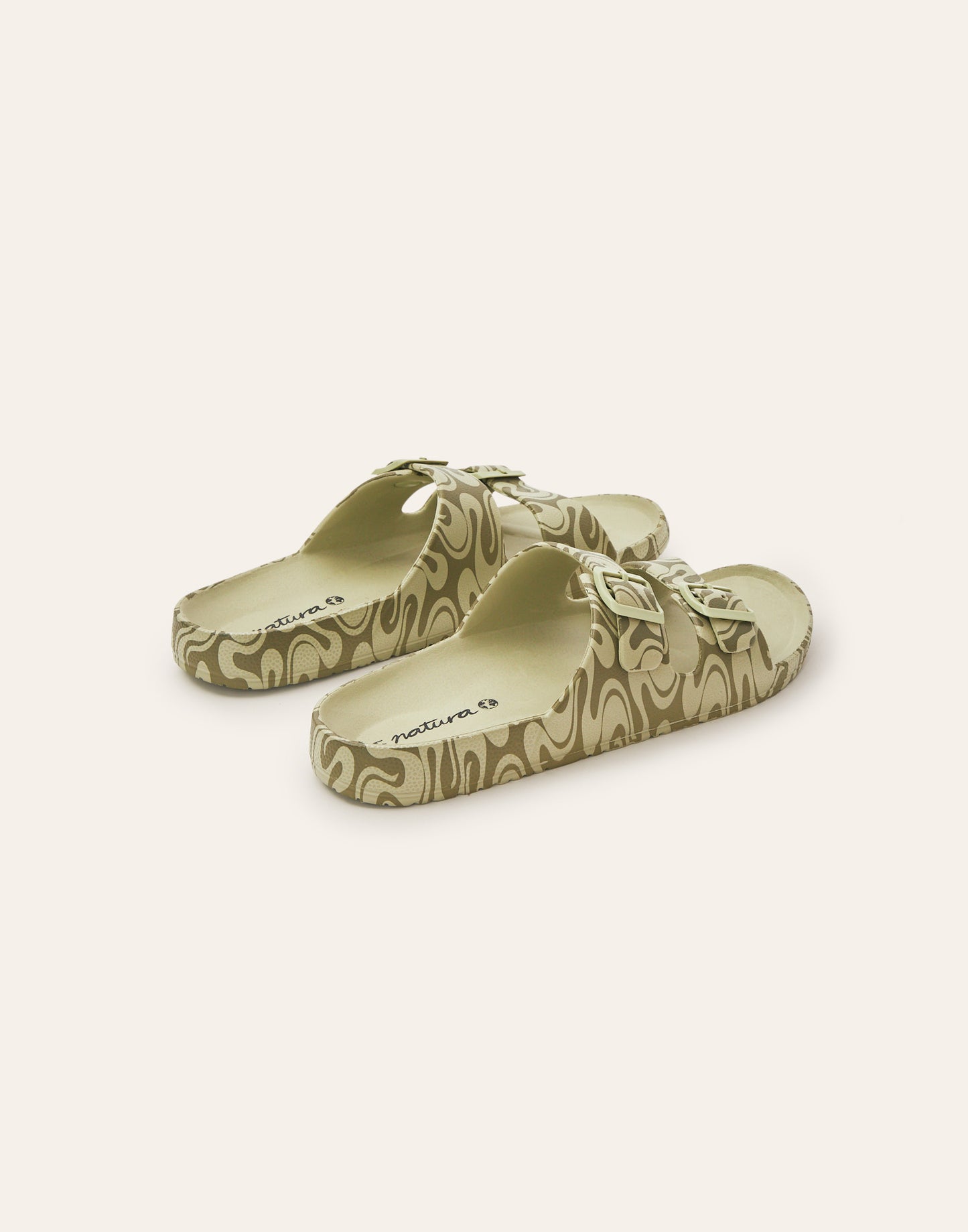 Doppelriemen-Sandale mit Print