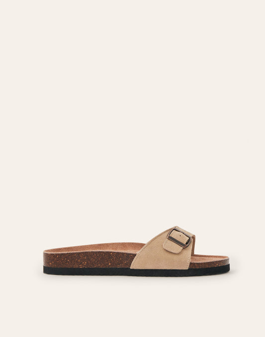 Ergonomic leather strap sandal