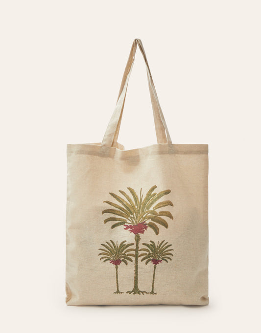 Palm linen bag