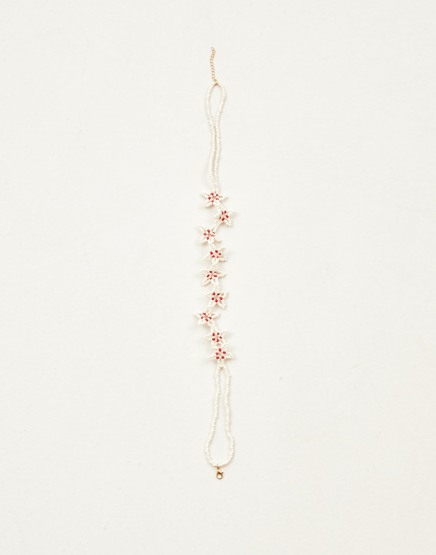 Coral Star Beaded Necklace