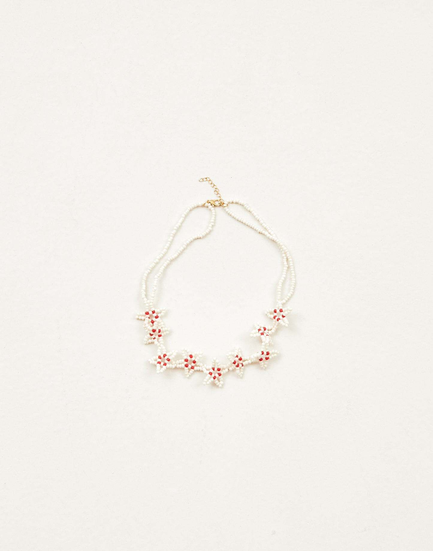 Coral Star Beaded Necklace