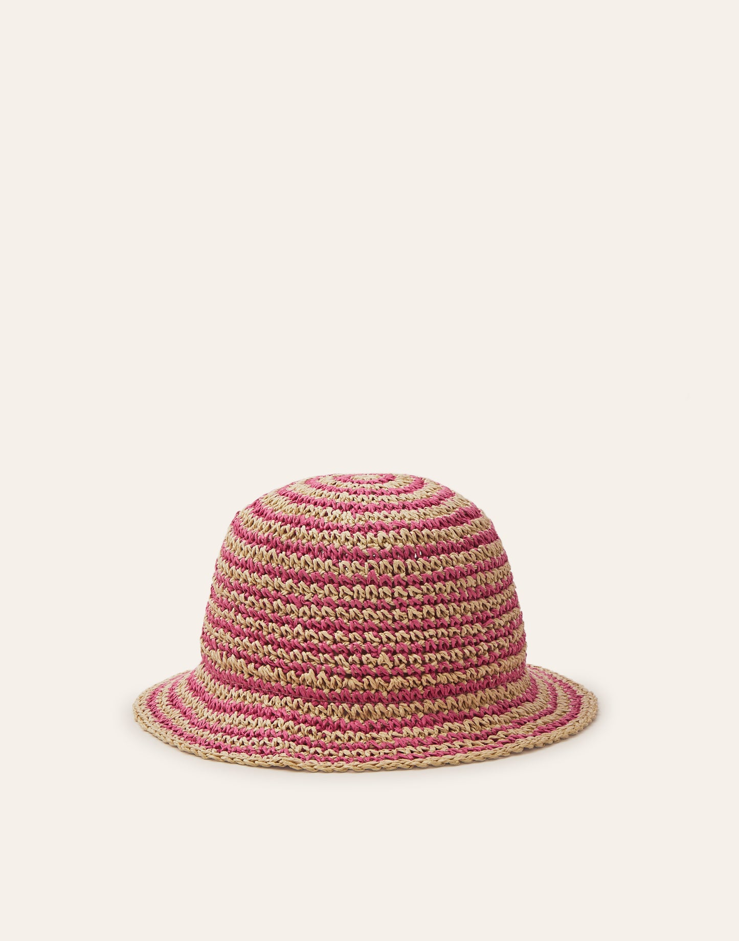 Bucket-Hut mit rosa Kreisen