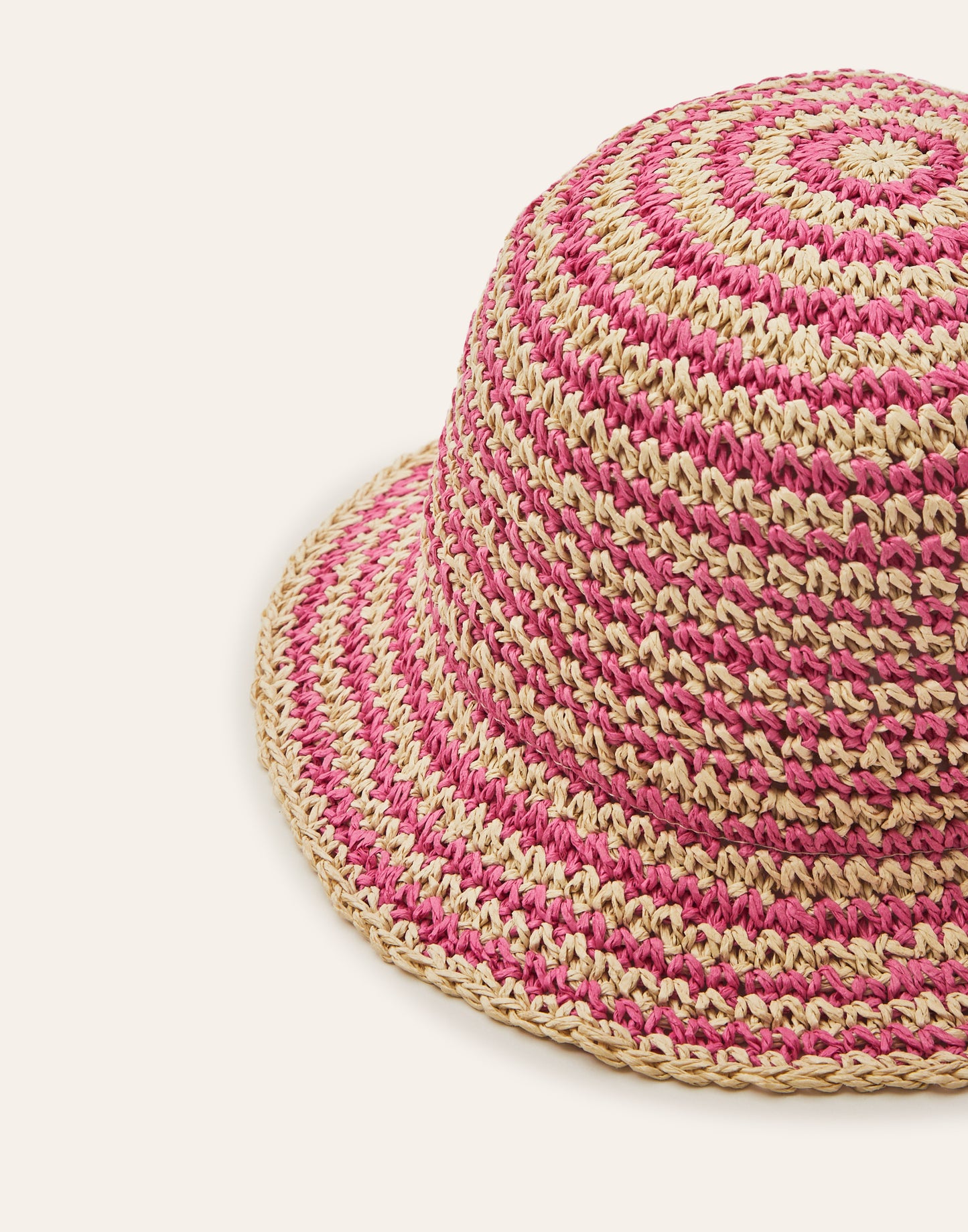 Bucket hat pink circles