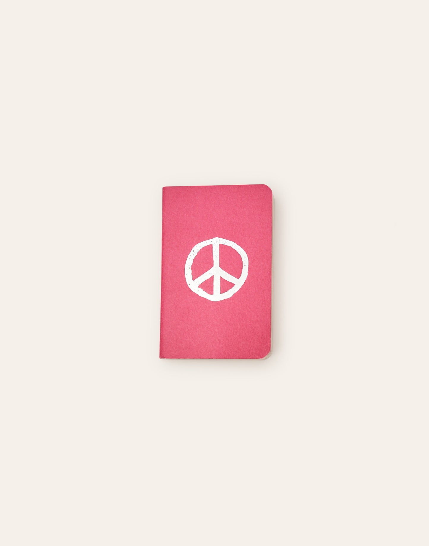 Notizbuch mit Friedenssymbol