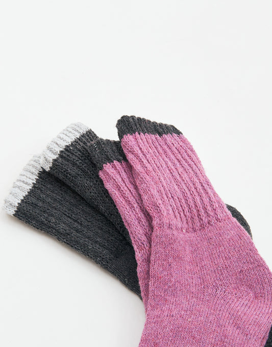 2-set colored cuffs socks men