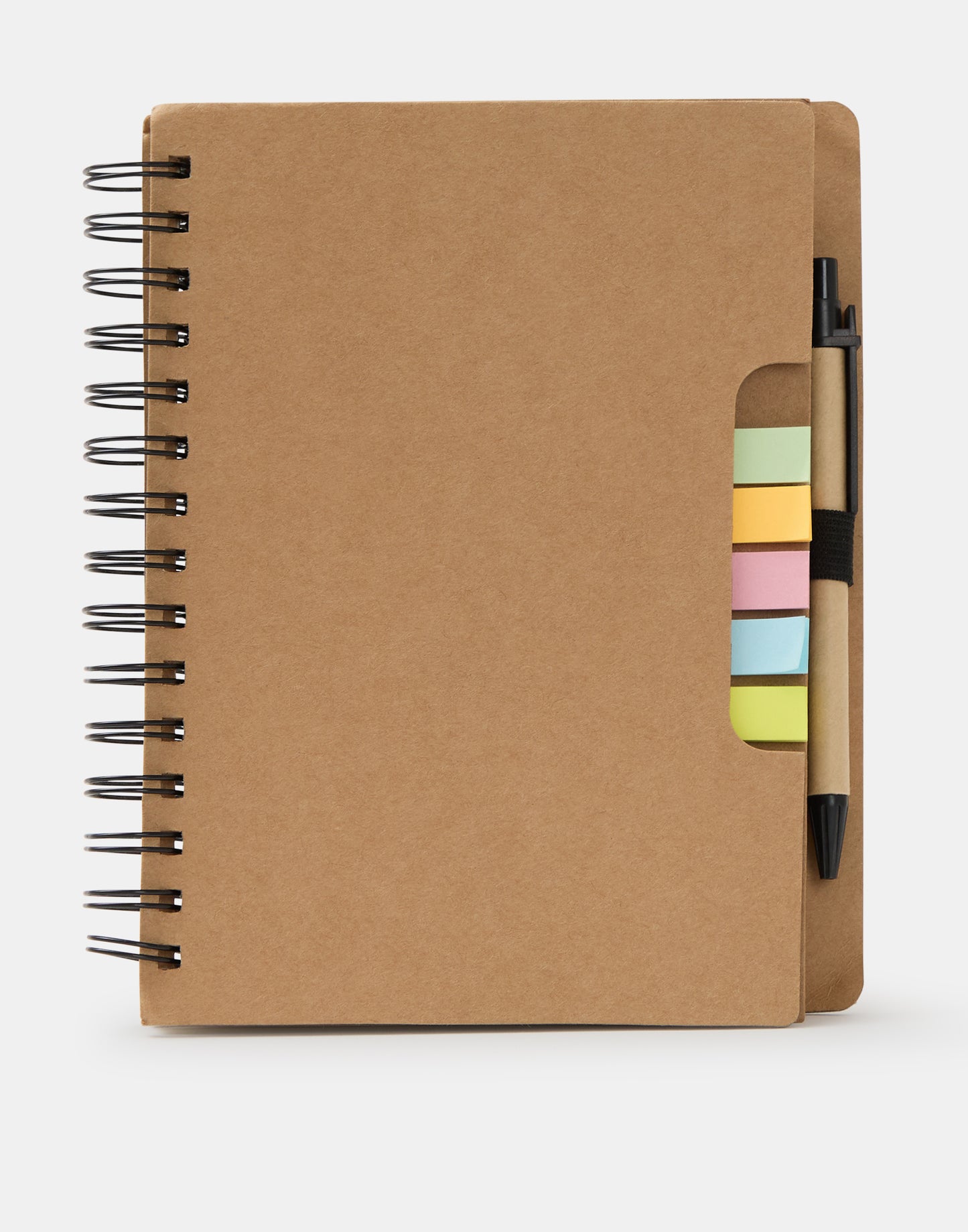 Notebook with sticky notes