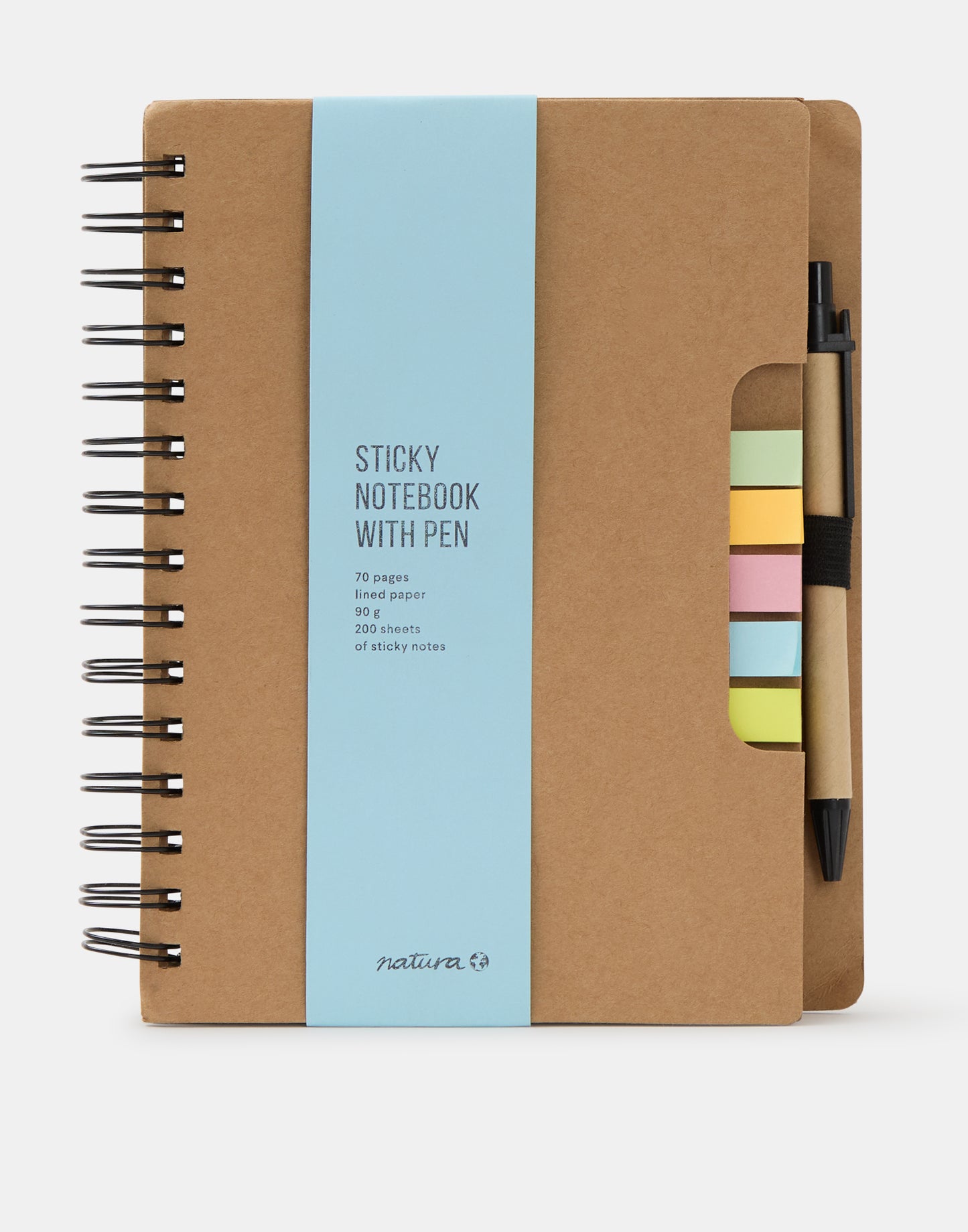 Notebook with sticky notes