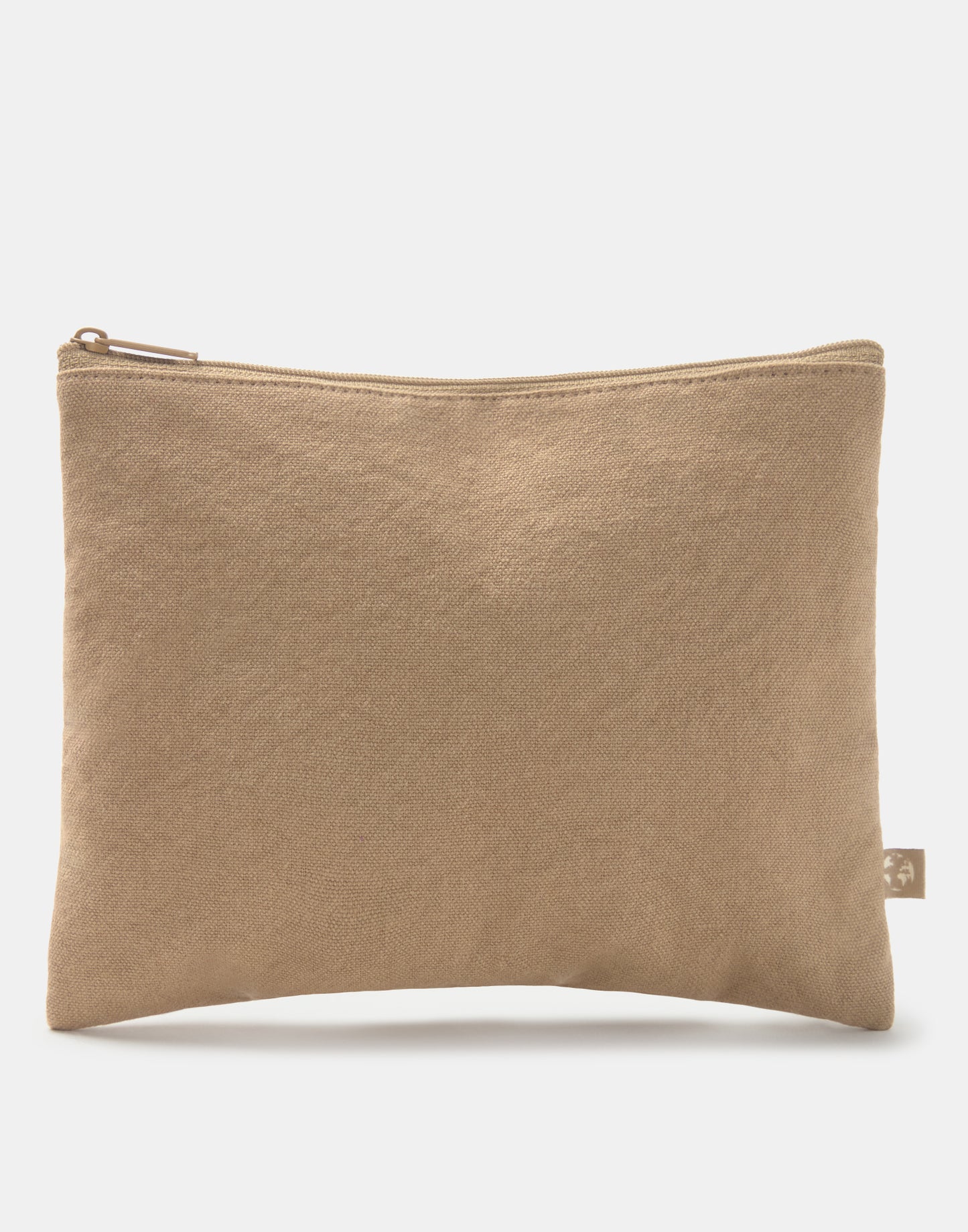 Washed canvas pouch