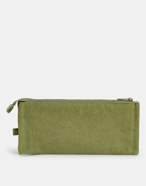 Washed canvas pencil case