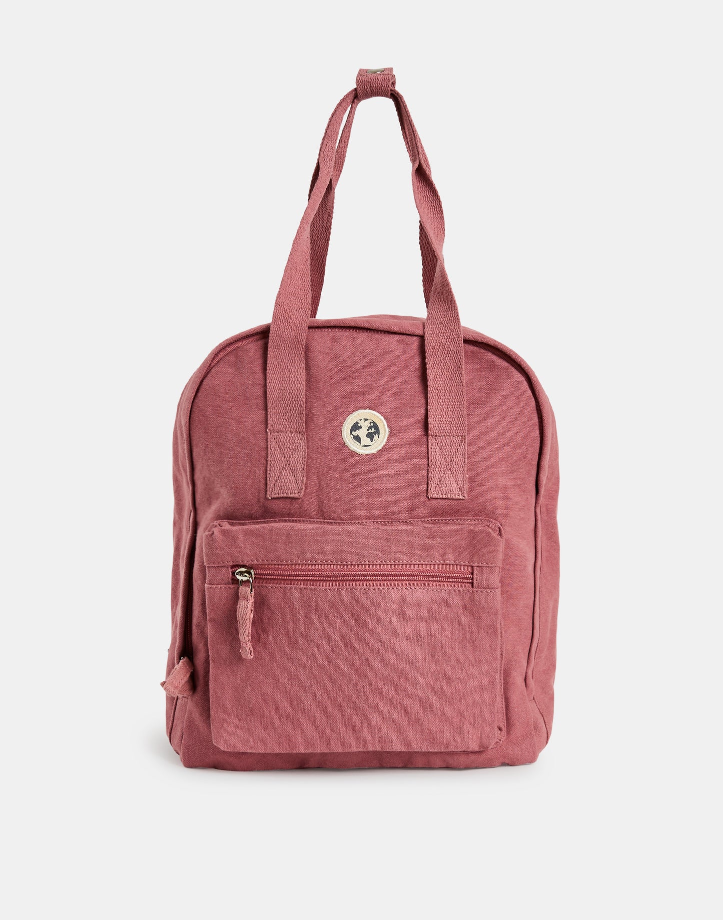 Small washed canvas backpack