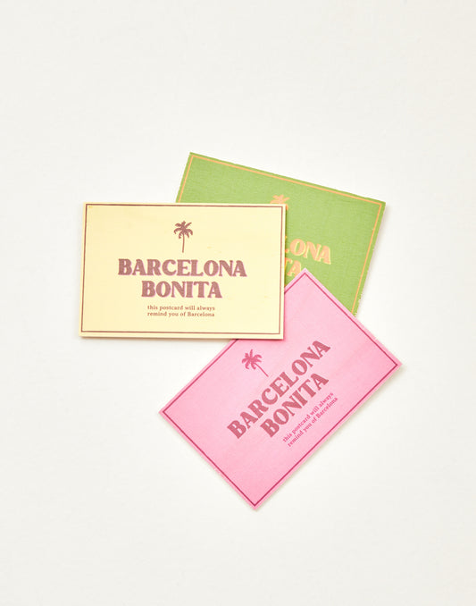 Barcelona Bonita Holzpostkarte