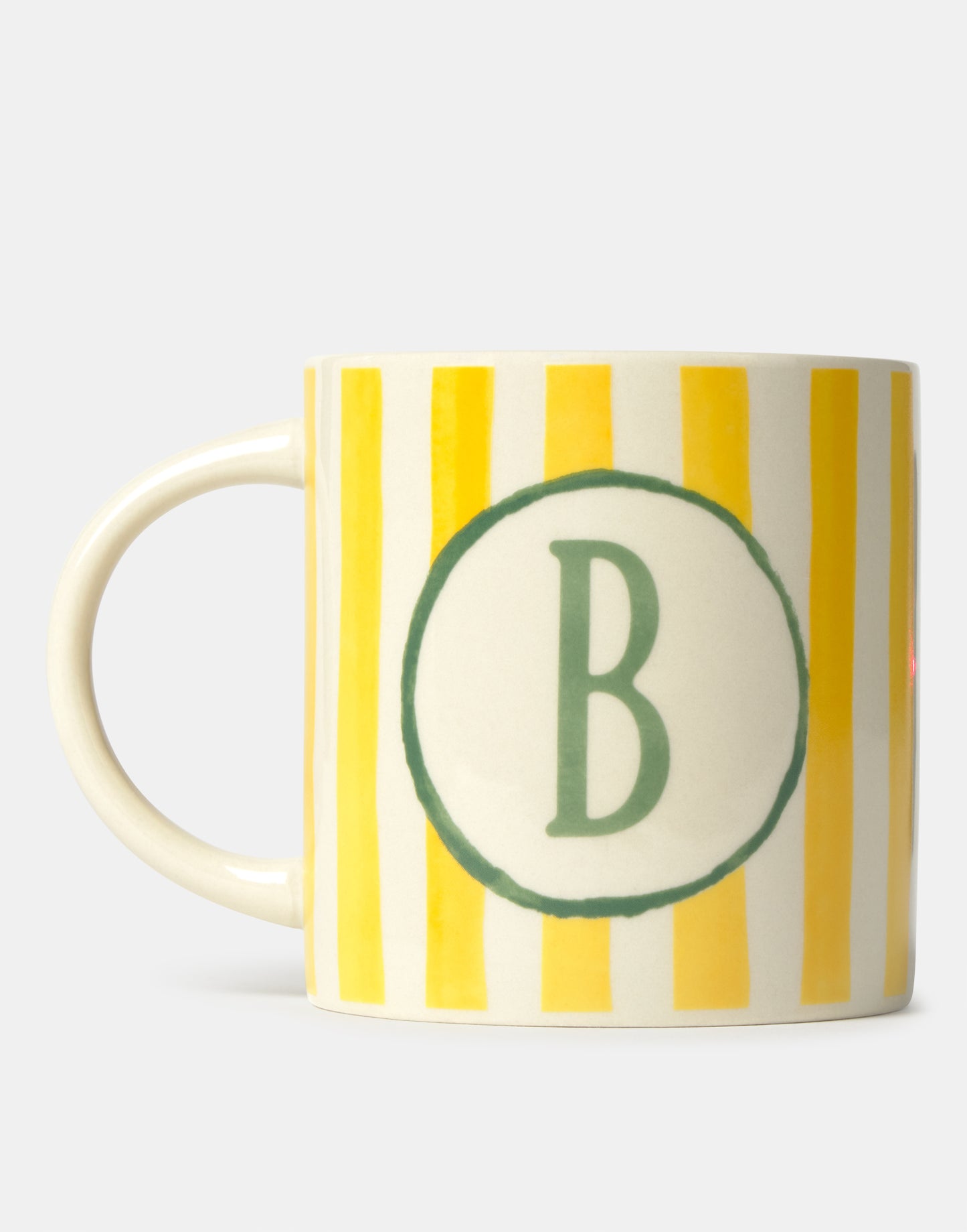 Ceramic mug with letter