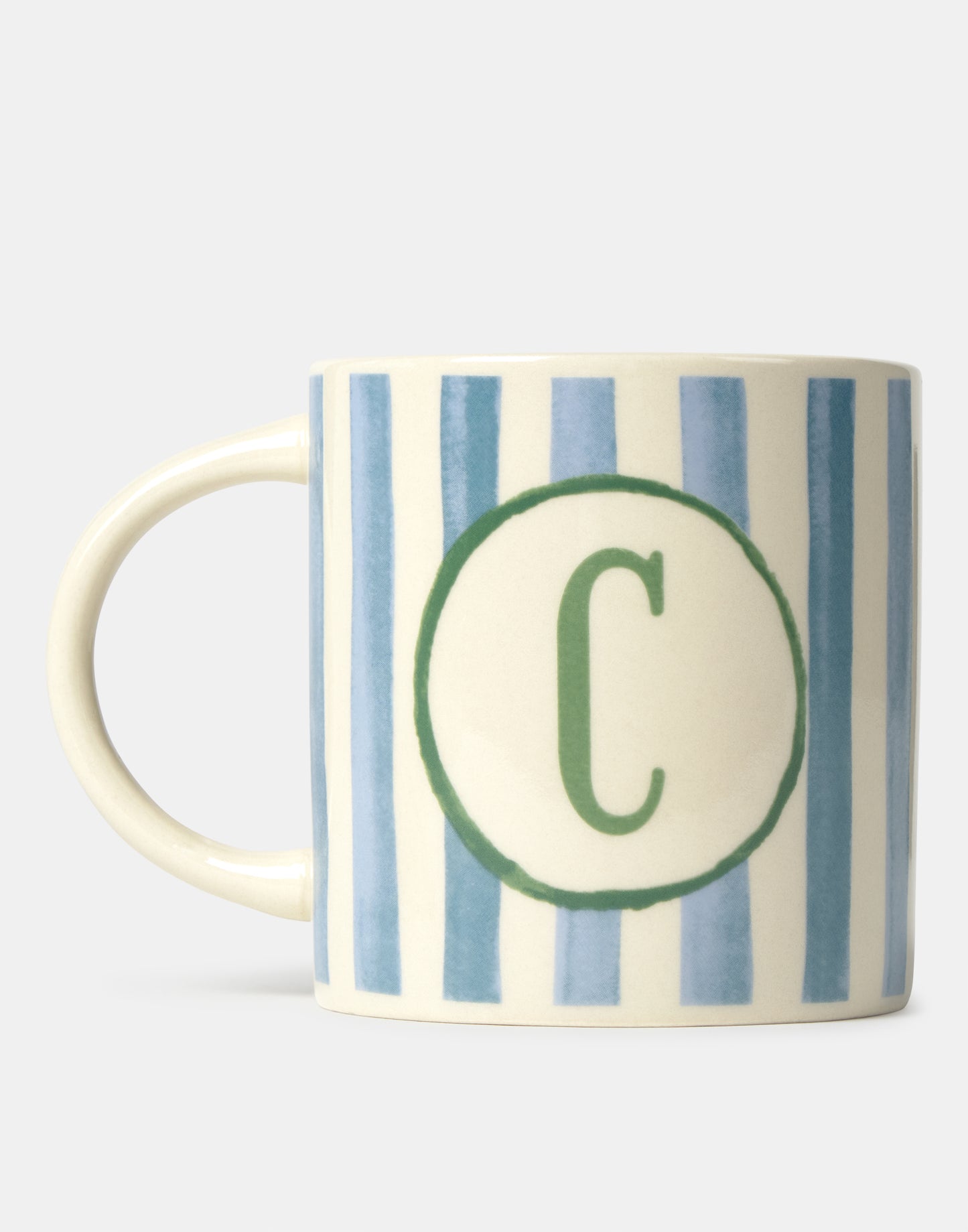 Ceramic mug with letter