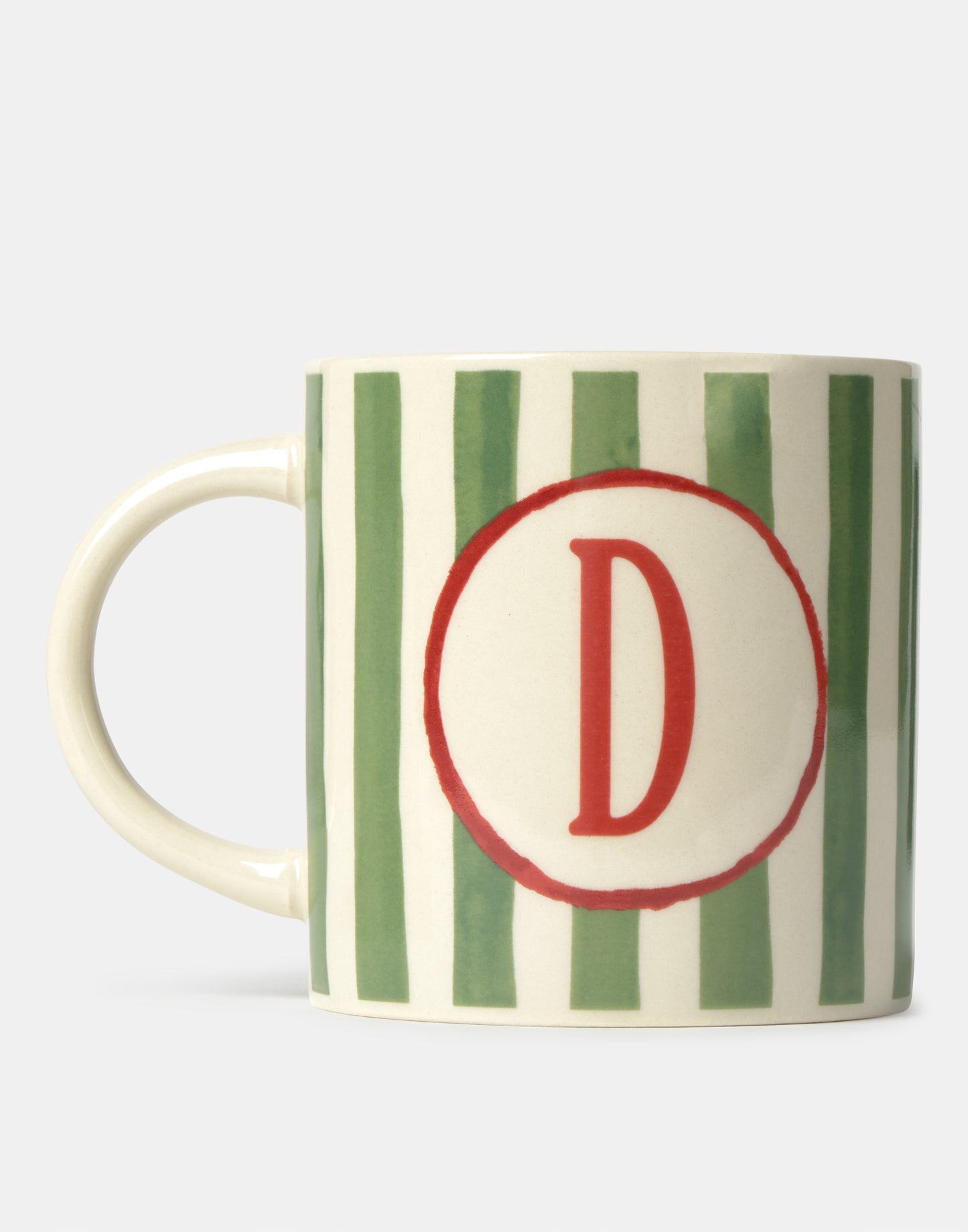 Ceramic mug with letter