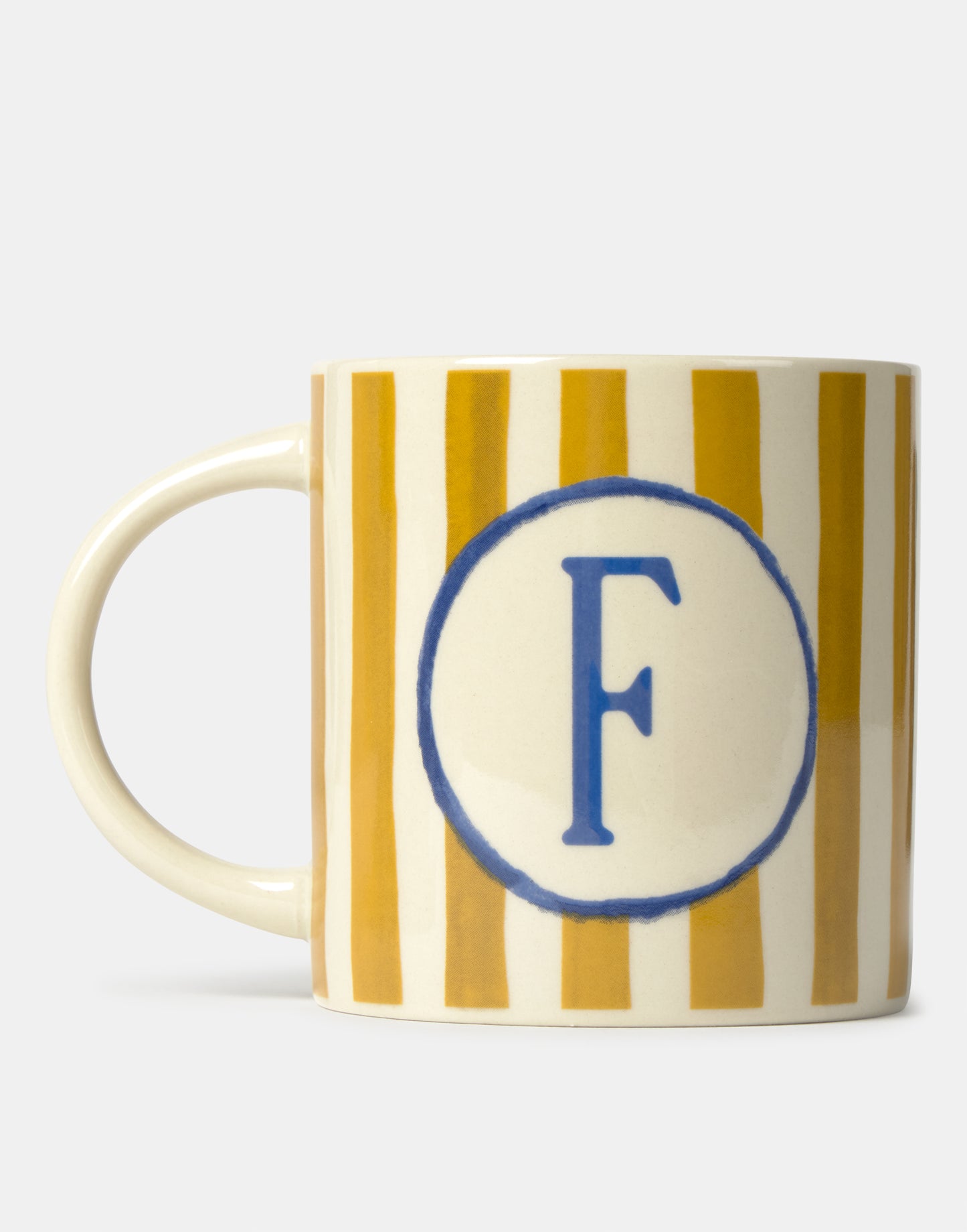 Ceramic mug with letter