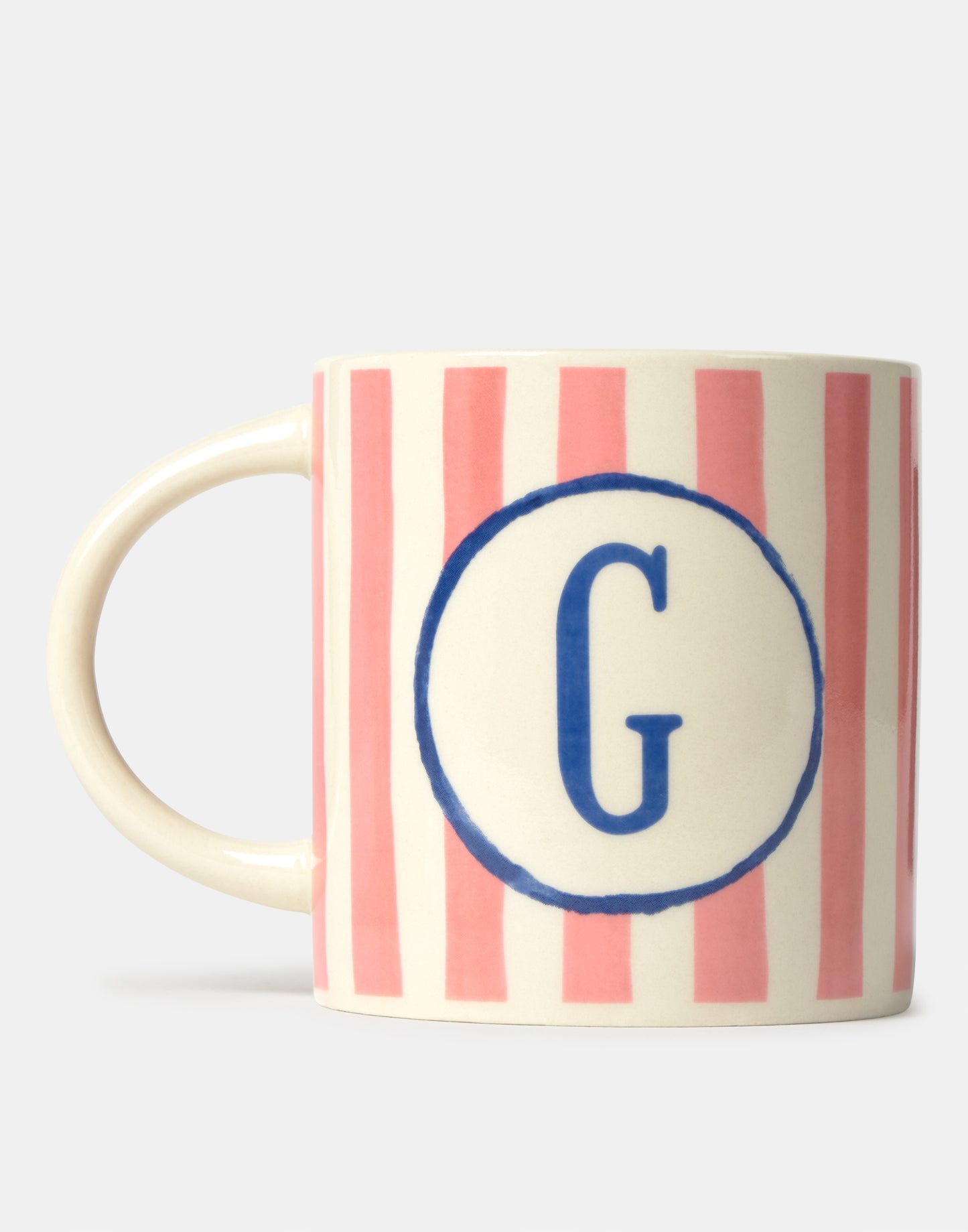 Ceramic mug with letter